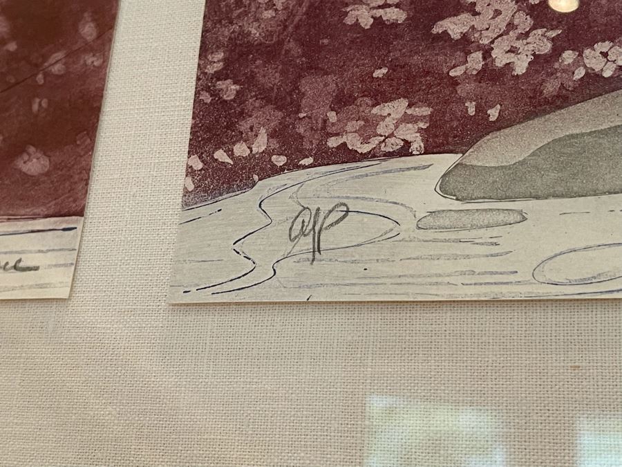 Russa Graeme (1919-1995) Large Framed Artist Proof Diptych Etching Double Hand Signed Frame Measures 77W X 30.5H [Photo 7]