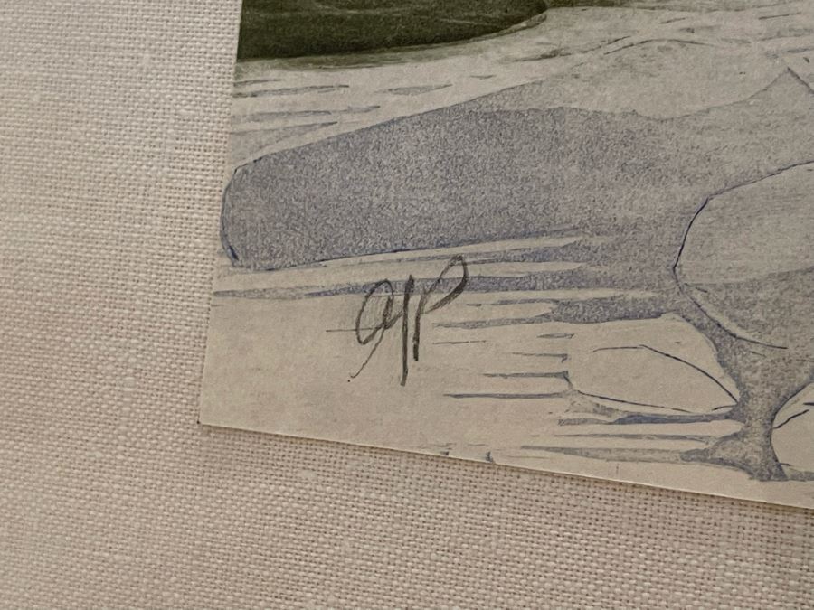 Russa Graeme (1919-1995) Large Framed Artist Proof Diptych Etching Double Hand Signed Frame Measures 77W X 30.5H [Photo 9]