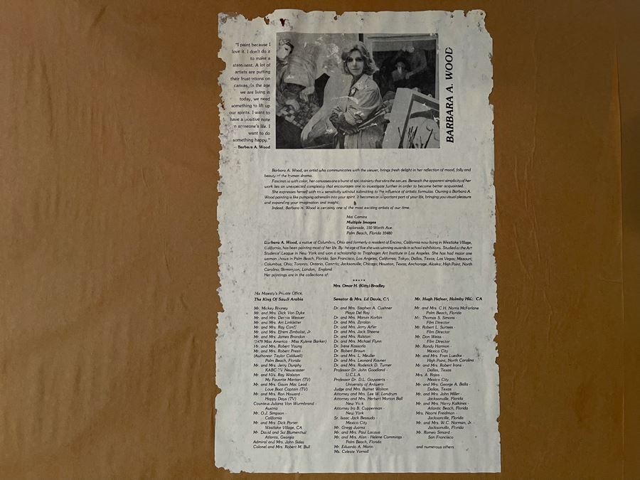 Framed Hand Signed Barbara A. Wood Artist Proof Print 28 X 25 [Photo 10]