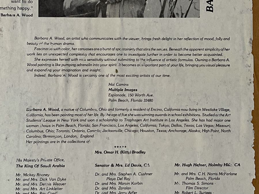 Framed Hand Signed Barbara A. Wood Artist Proof Print 28 X 25 [Photo 12]