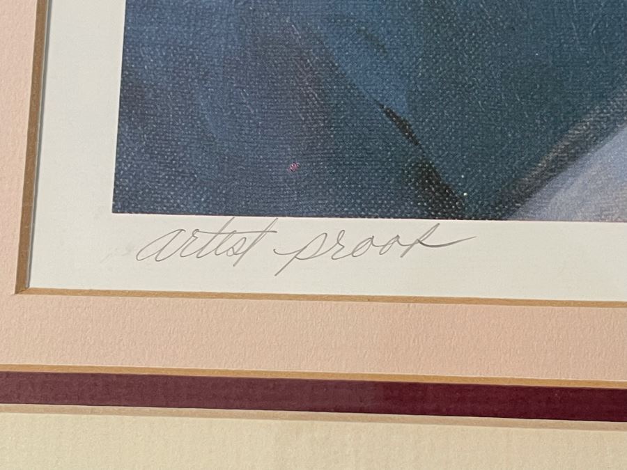 Framed Hand Signed Barbara A. Wood Artist Proof Print 28 X 25 [Photo 9]