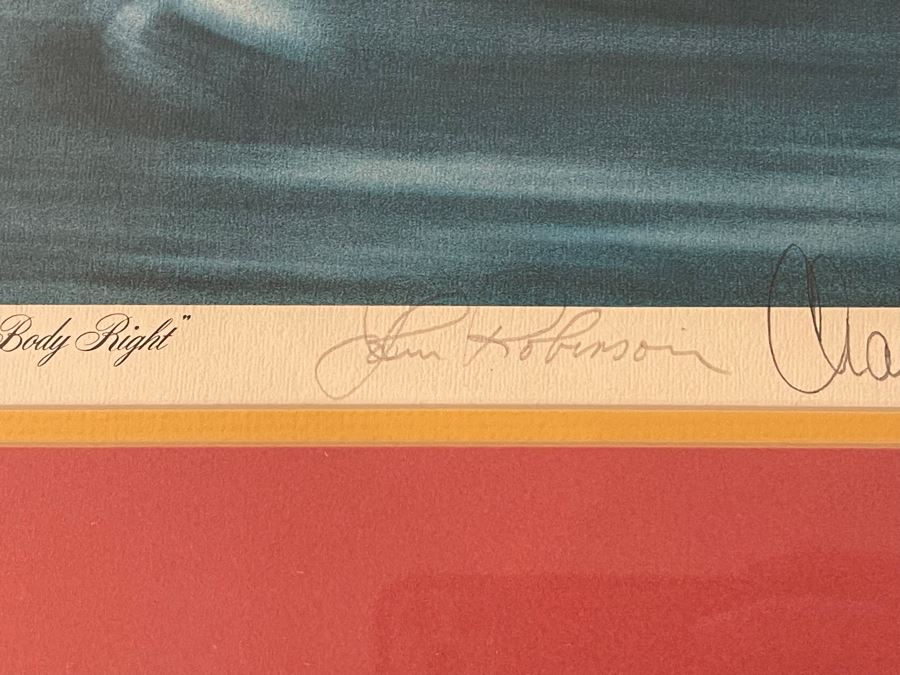 Hand Signed USC Running Back Charles White (Heisman Trophy Winner) Photographic Print Titled “Student Body Right” Also Signed By Photographer Eric Figge 18.5 X 13 [Photo 6]