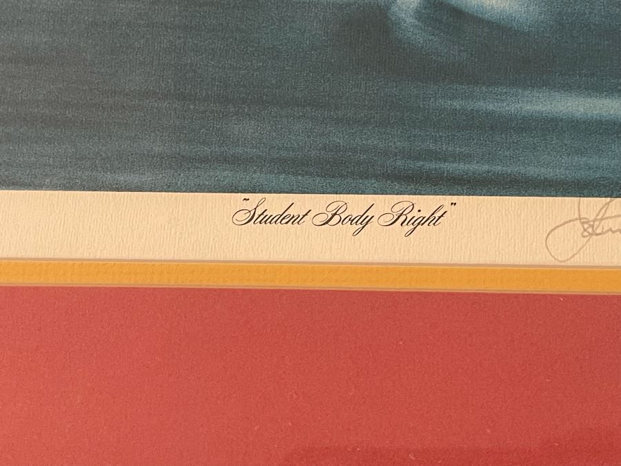 Hand Signed USC Running Back Charles White (Heisman Trophy Winner) Photographic Print Titled “Student Body Right” Also Signed By Photographer Eric Figge 18.5 X 13 [Photo 7]