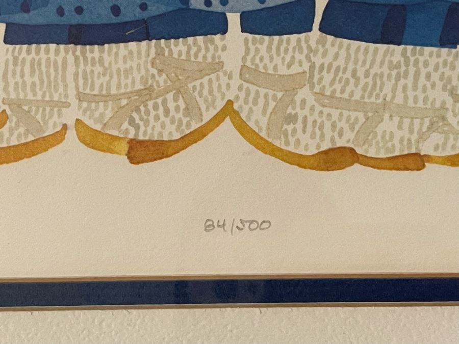 Framed Vintage 1981 Hand Signed Print By Rie Munoz 11.5 X 7.5 [Photo 5]