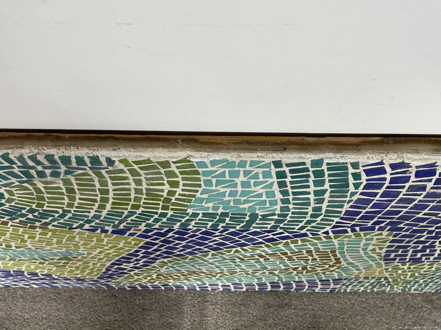 Original Abstract Mosiac Tile Artwork On Board - Artist Unknown 48 X 24 [Photo 12]