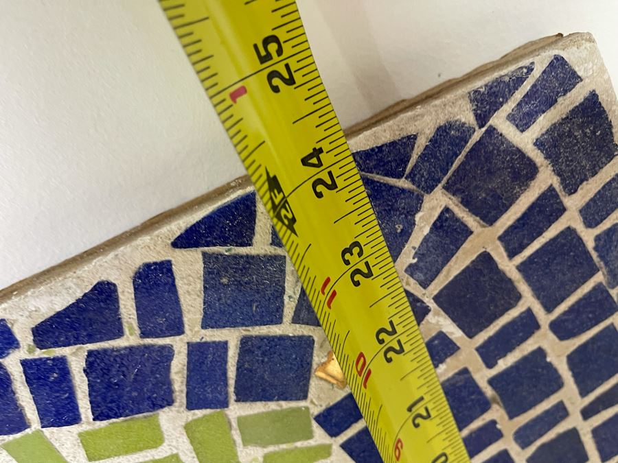 Original Abstract Mosiac Tile Artwork On Board - Artist Unknown 48 X 24 [Photo 11]