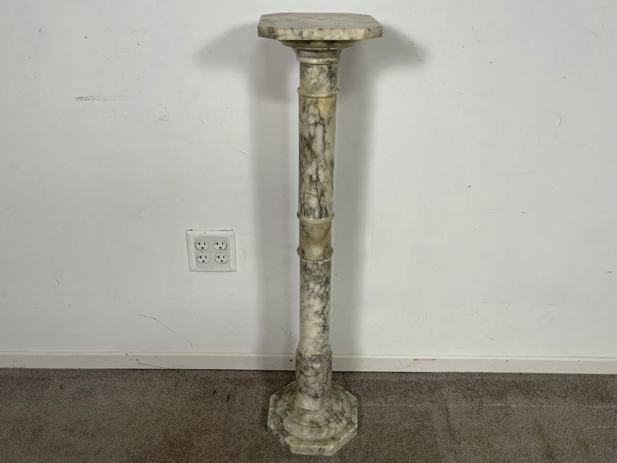 Vintage Marble Pedestal Stand 8.5W X 38H [Photo 2]