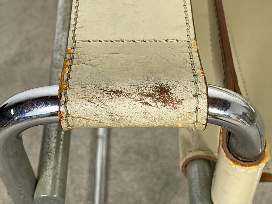 Mid-Century Matteo Grassi Marcel Breuer Wassily Lounge Chair (Leather Needs Treatment) 30W X 27D X 28.5H [Photo 9]