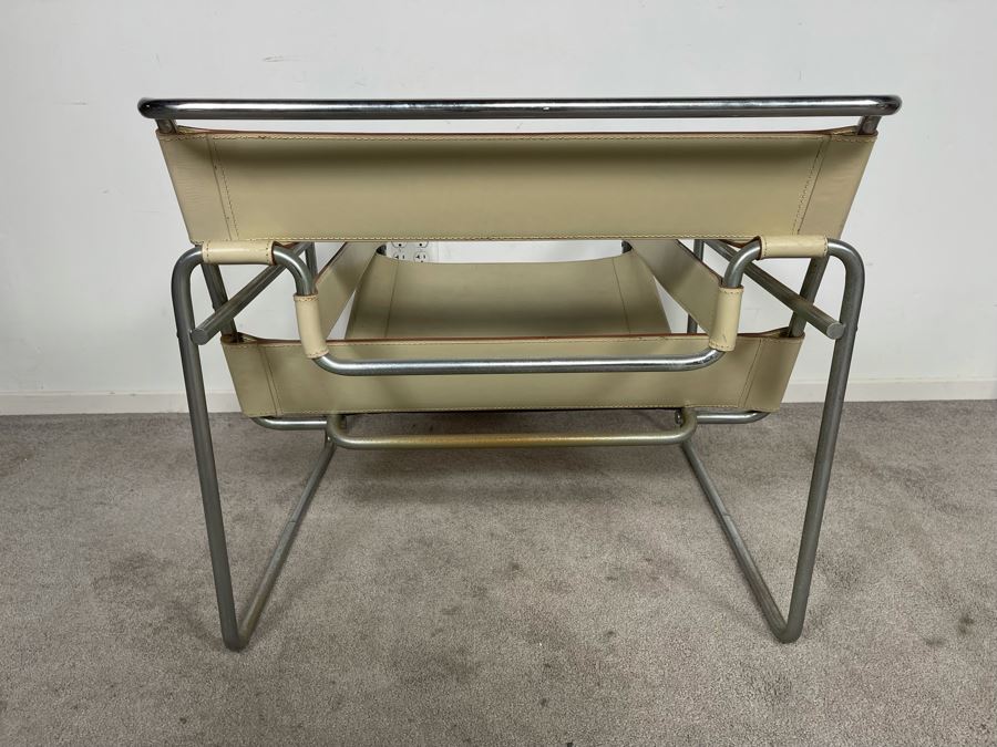 Mid-Century Matteo Grassi Marcel Breuer Wassily Lounge Chair (Leather Needs Treatment) 30W X 27D X 28.5H [Photo 7]