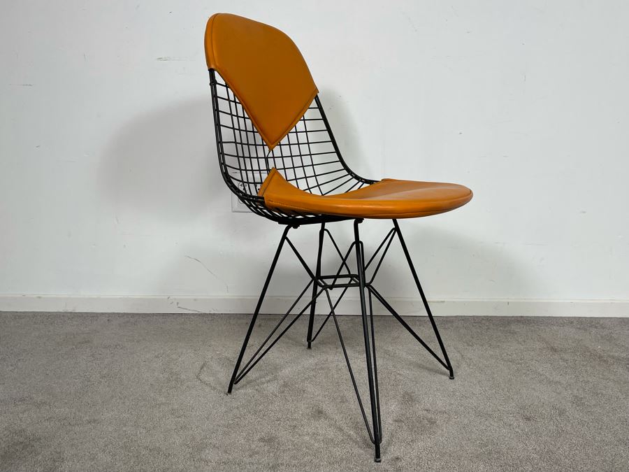 Early Charles & Ray Eames DKR Wire Bikini Chair By Knoll In Orange [Photo 4]