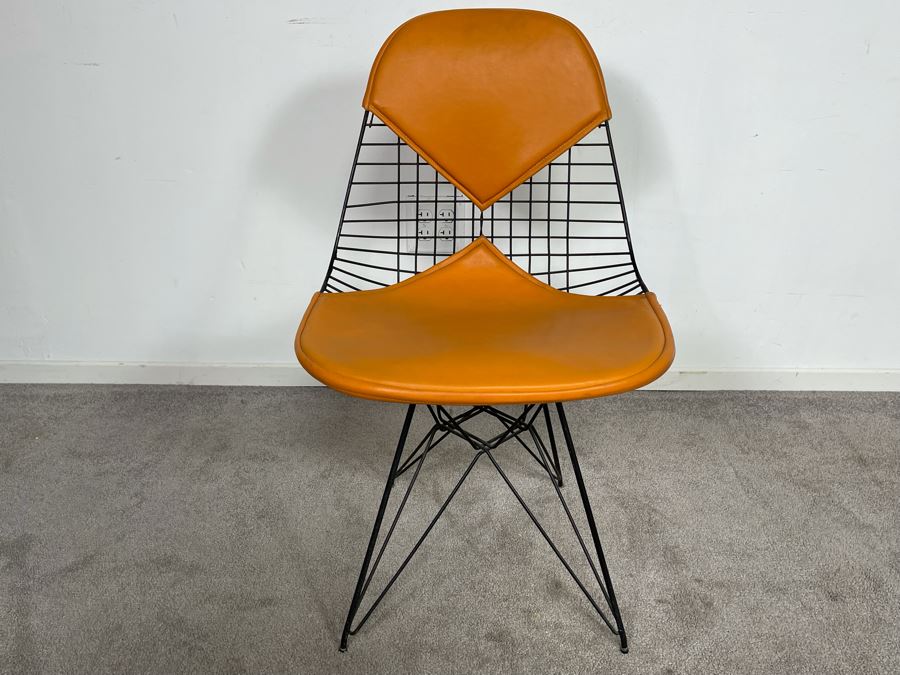 Early Charles & Ray Eames DKR Wire Bikini Chair By Knoll In Orange [Photo 3]