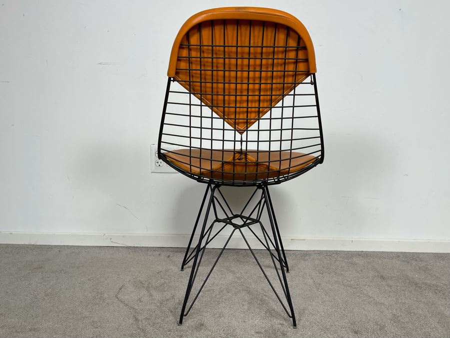 Early Charles & Ray Eames DKR Wire Bikini Chair By Knoll In Orange [Photo 7]