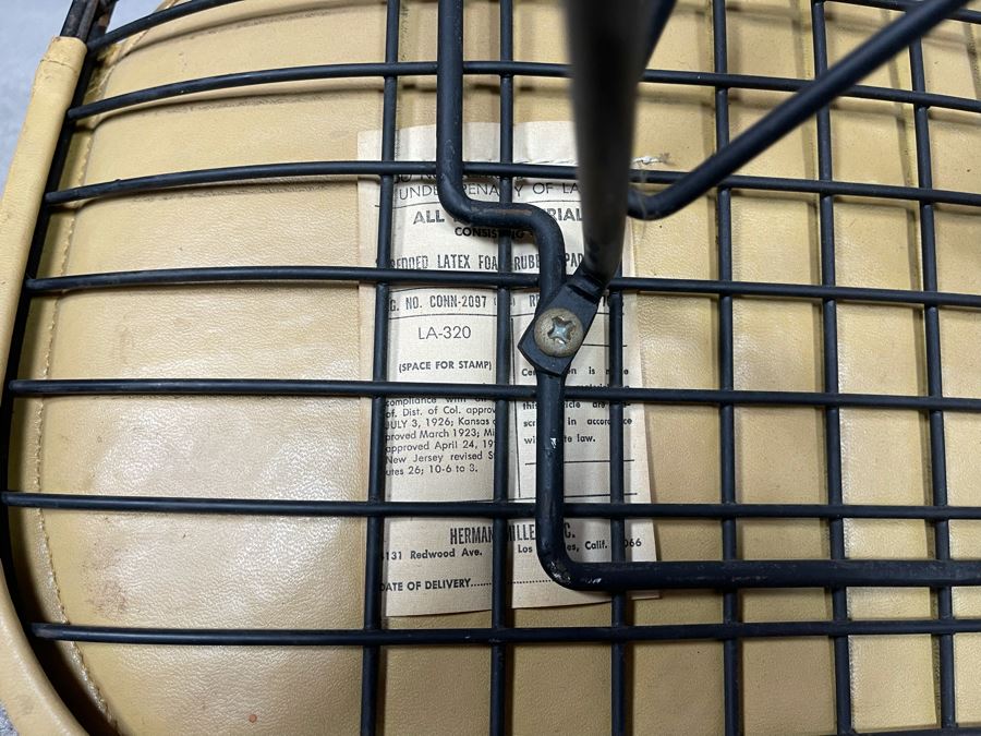 Early Charles & Ray Eames DKR Wire Bikini Chair By Knoll In Tan [Photo 2]