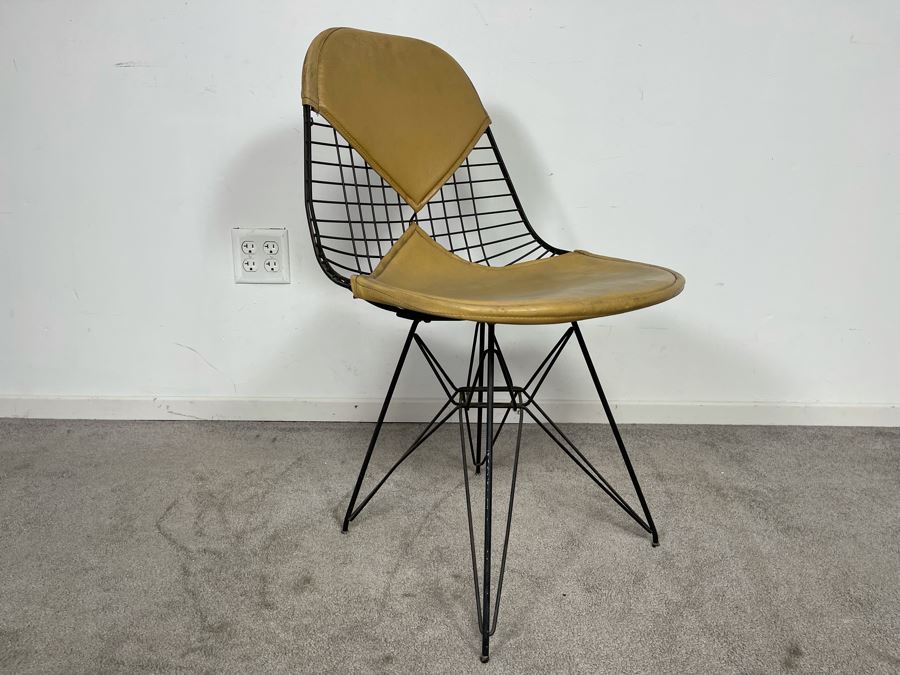 Early Charles & Ray Eames DKR Wire Bikini Chair By Knoll In Tan [Photo 5]