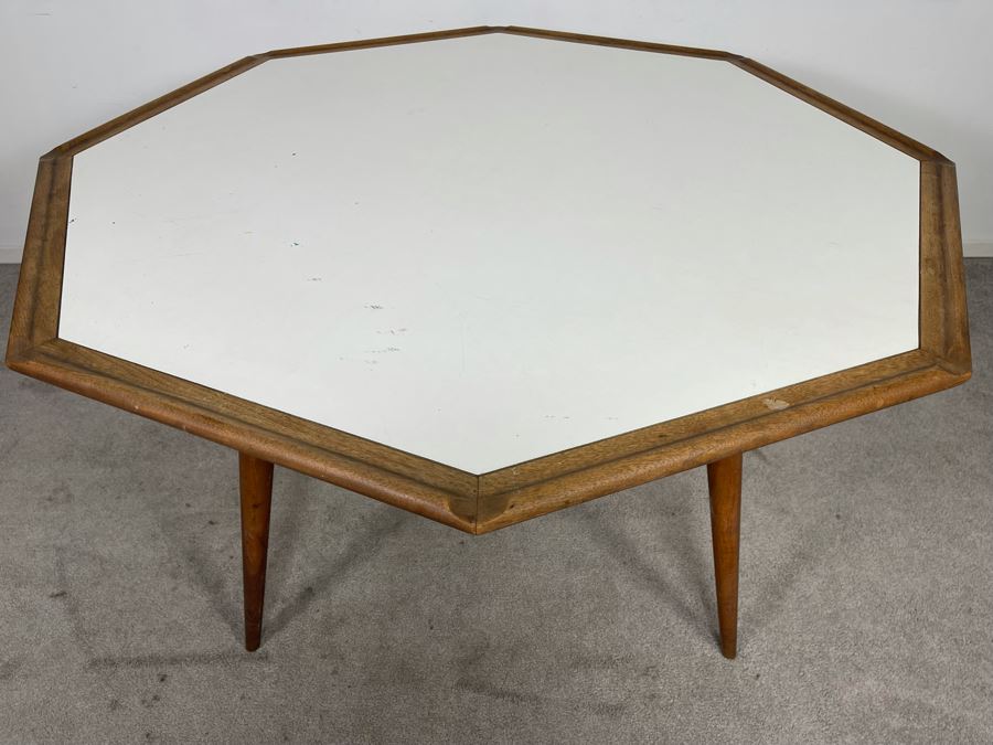 Mid-Century Modern 8-Sided Table (Brown Saltman?) 55W X 29H [Photo 6]