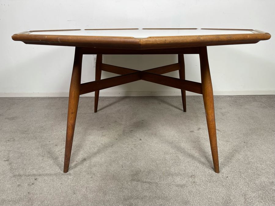 Mid-Century Modern 8-Sided Table (Brown Saltman?) 55W X 29H [Photo 2]