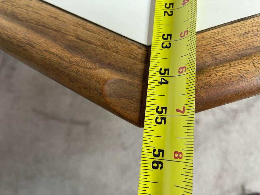 Mid-Century Modern 8-Sided Table (Brown Saltman?) 55W X 29H [Photo 10]