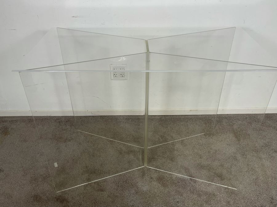 Lucite Acrylic Butterfly Console Table 42W X 21D X 30H [Photo 1]
