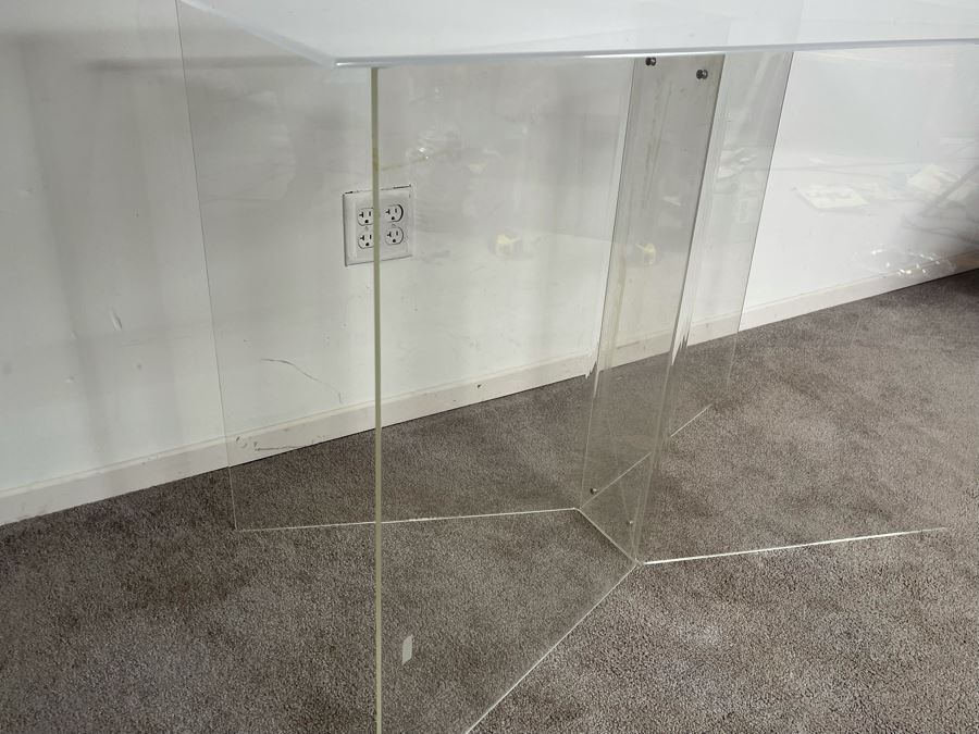 Lucite Acrylic Butterfly Console Table 42W X 21D X 30H [Photo 7]