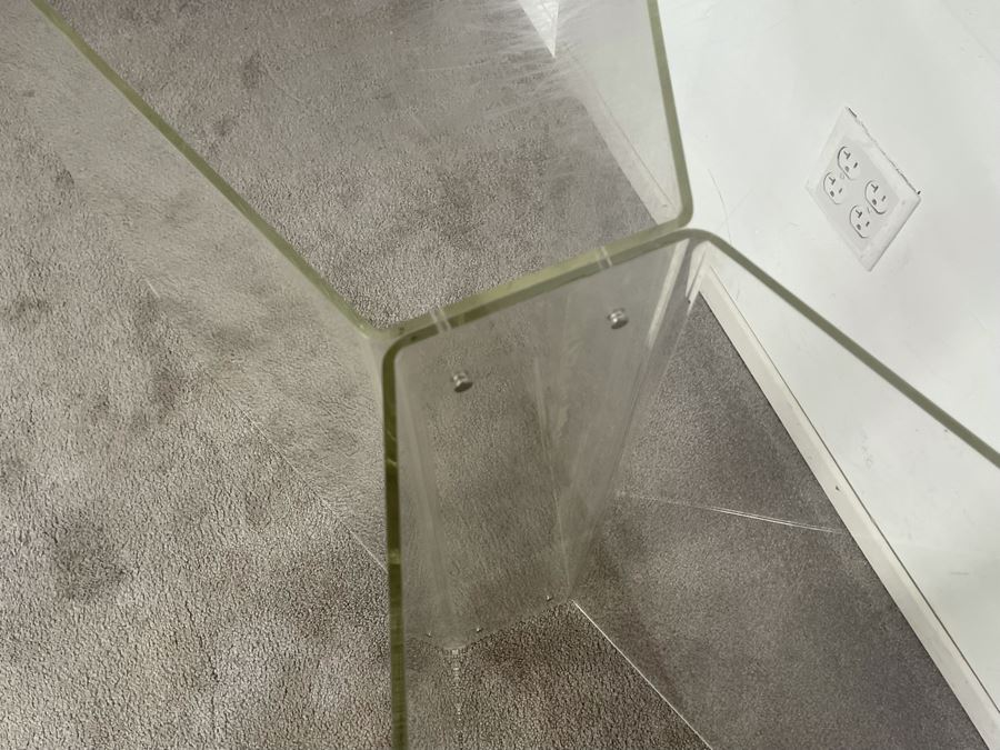 Lucite Acrylic Butterfly Console Table 42W X 21D X 30H [Photo 6]