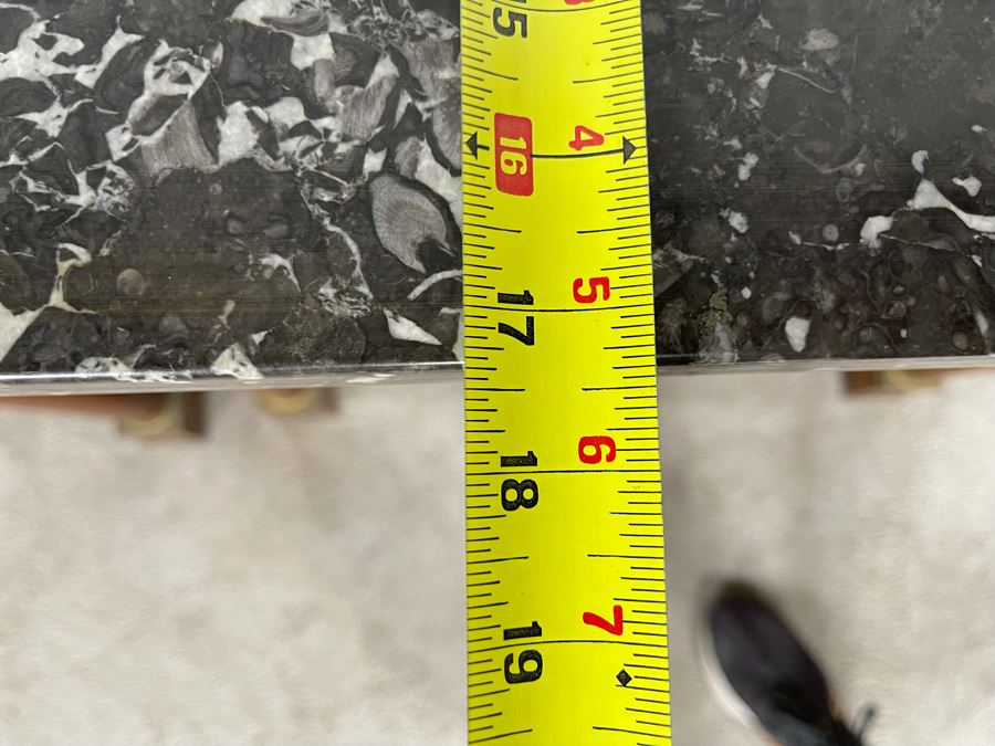 Pair Of French Empire Style Mahogany And Marble Top Console Tables With Brass Ormolu Mounts 31.5W X 17D X 32.5H [Photo 16]