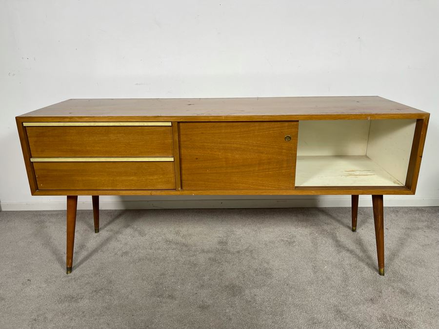 Vintage Mid-Century Modern Wooden Credenza (Designer Unknown) 60W X 18D X 29H [Photo 10]
