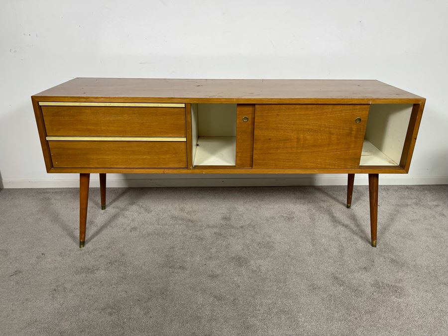 Vintage Mid-Century Modern Wooden Credenza (Designer Unknown) 60W X 18D X 29H [Photo 11]