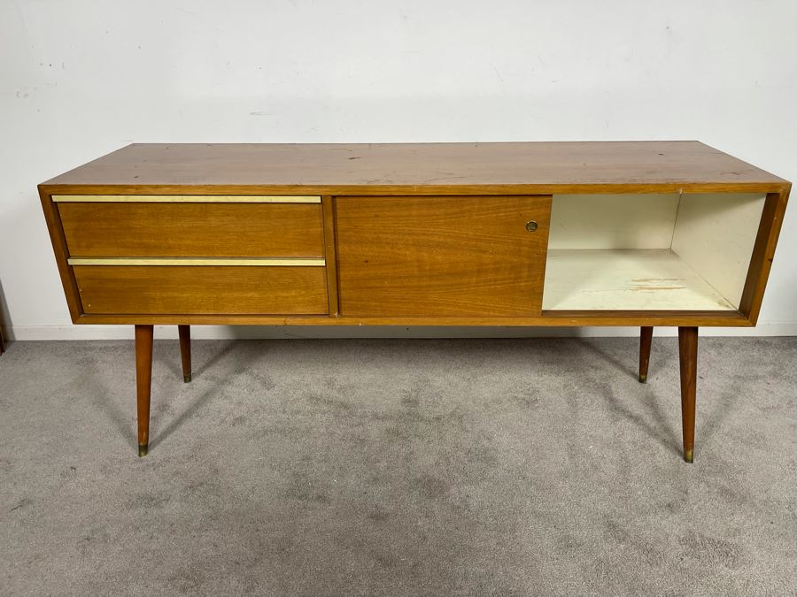 Vintage Mid-Century Modern Wooden Credenza (Designer Unknown) 60W X 18D X 29H [Photo 9]