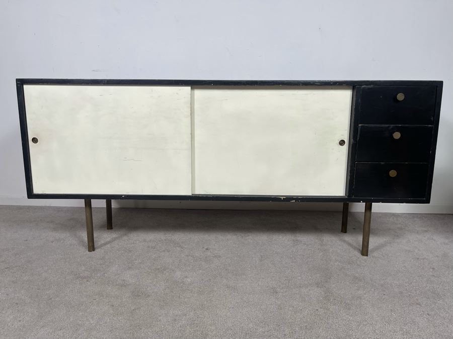 Mid-Century Modern Wooden Credenza (Designer Unknown) 60W X 16D X 27.5H [Photo 5]