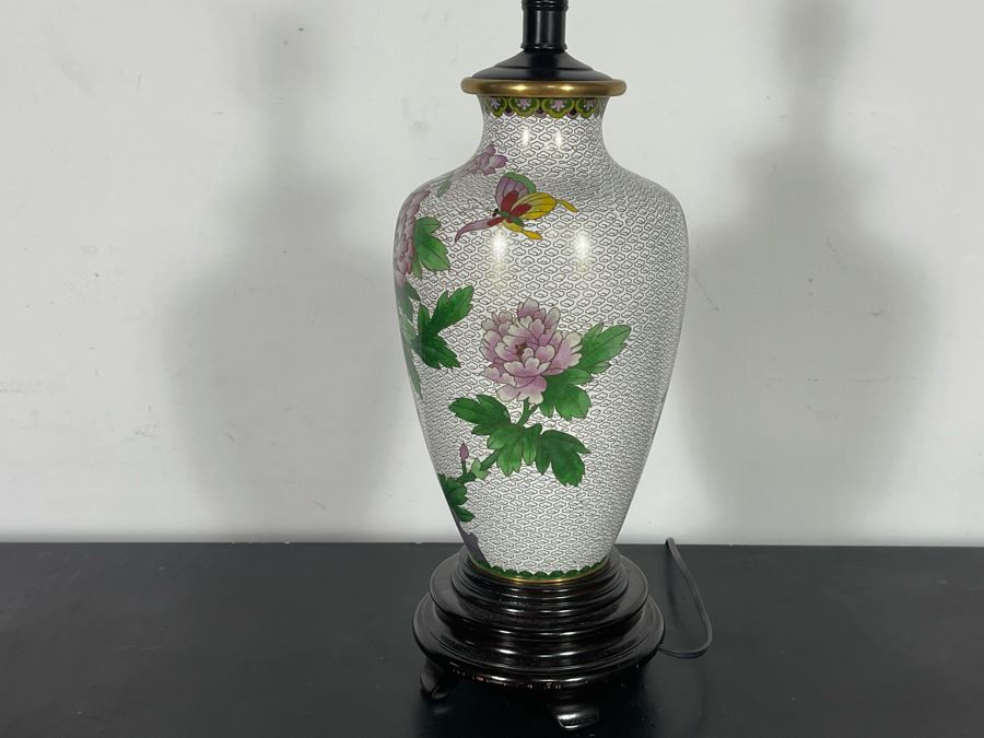 Chinese Cloisonne Table Lamp 31H [Photo 3]