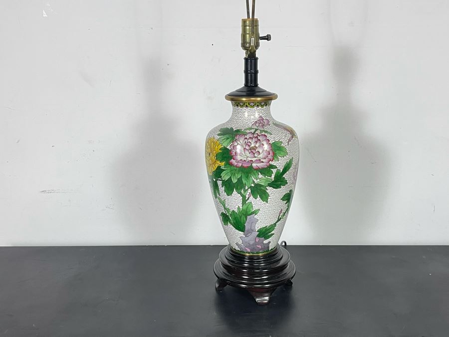 Chinese Cloisonne Table Lamp 31H [Photo 1]