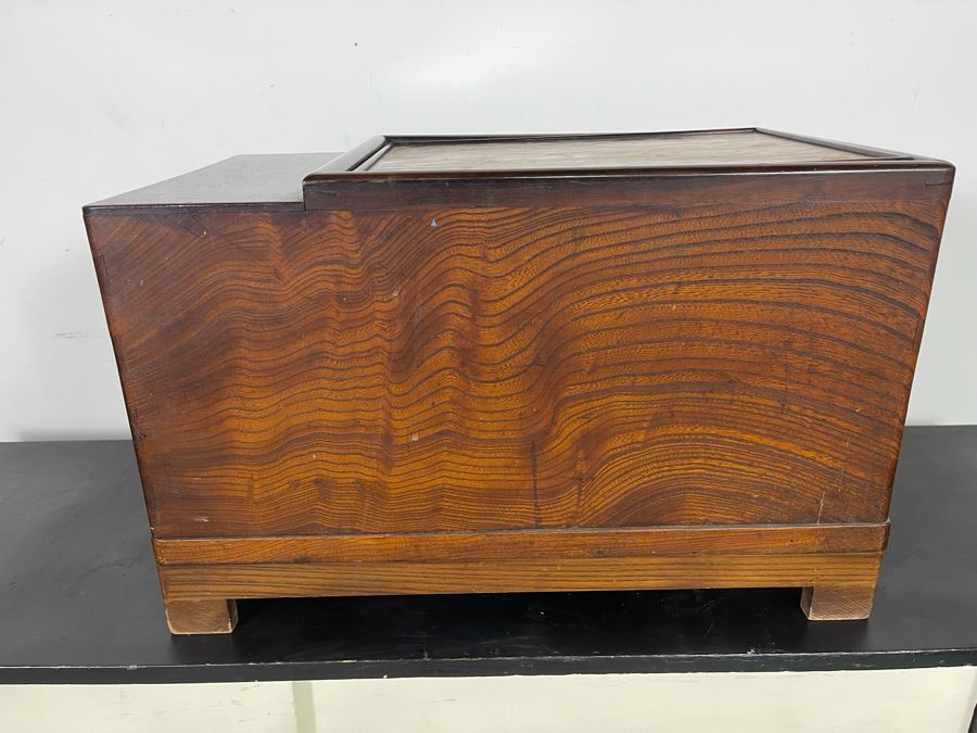 Old Japanese Carved Wood Hibachi 23W X 13.5D X 15H [Photo 11]