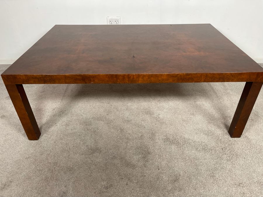 Milo Baughman For Directional Coffee Table Burl Wood 48W X 32D X 17H [Photo 7]