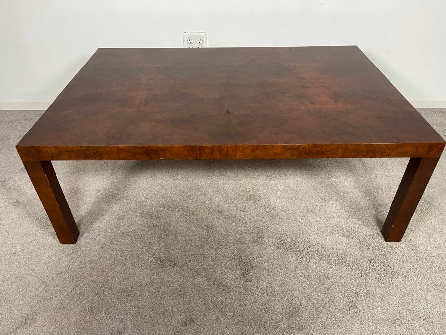 Milo Baughman For Directional Coffee Table Burl Wood 48W X 32D X 17H [Photo 6]