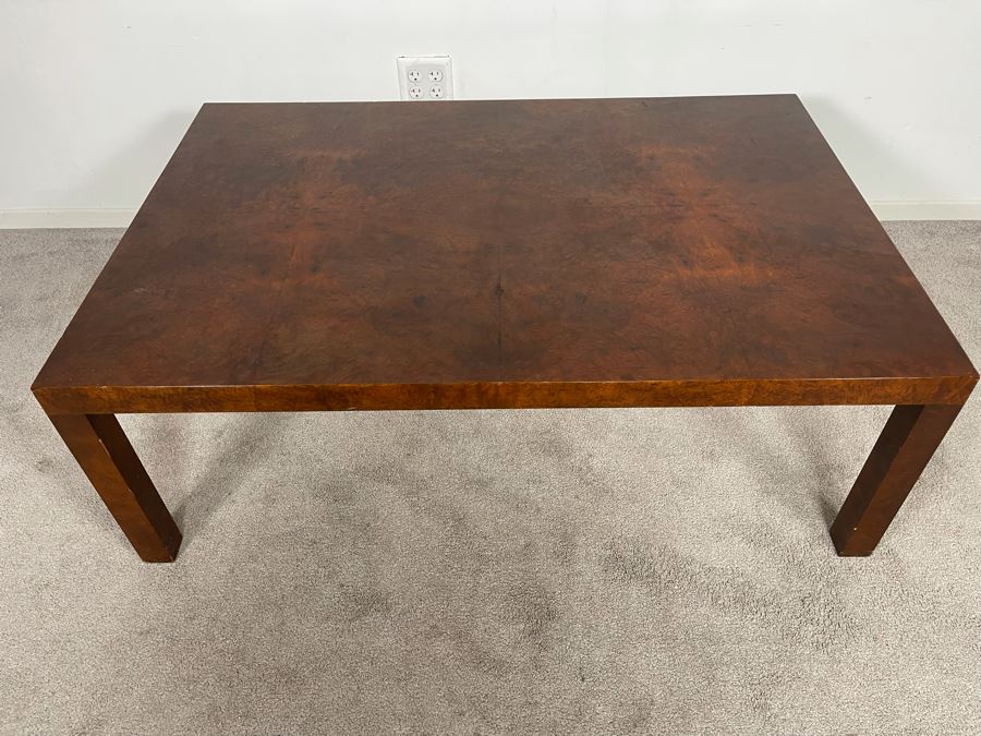 Milo Baughman For Directional Coffee Table Burl Wood 48W X 32D X 17H [Photo 5]