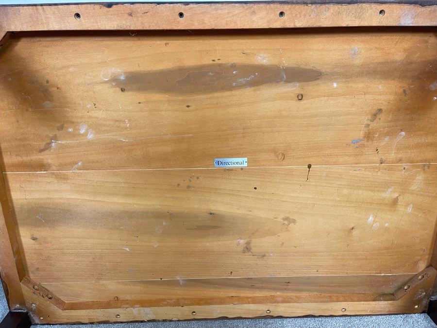 Milo Baughman For Directional Coffee Table Burl Wood 48W X 32D X 17H [Photo 11]