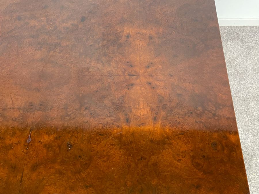 Milo Baughman For Directional Coffee Table Burl Wood 48W X 32D X 17H [Photo 8]