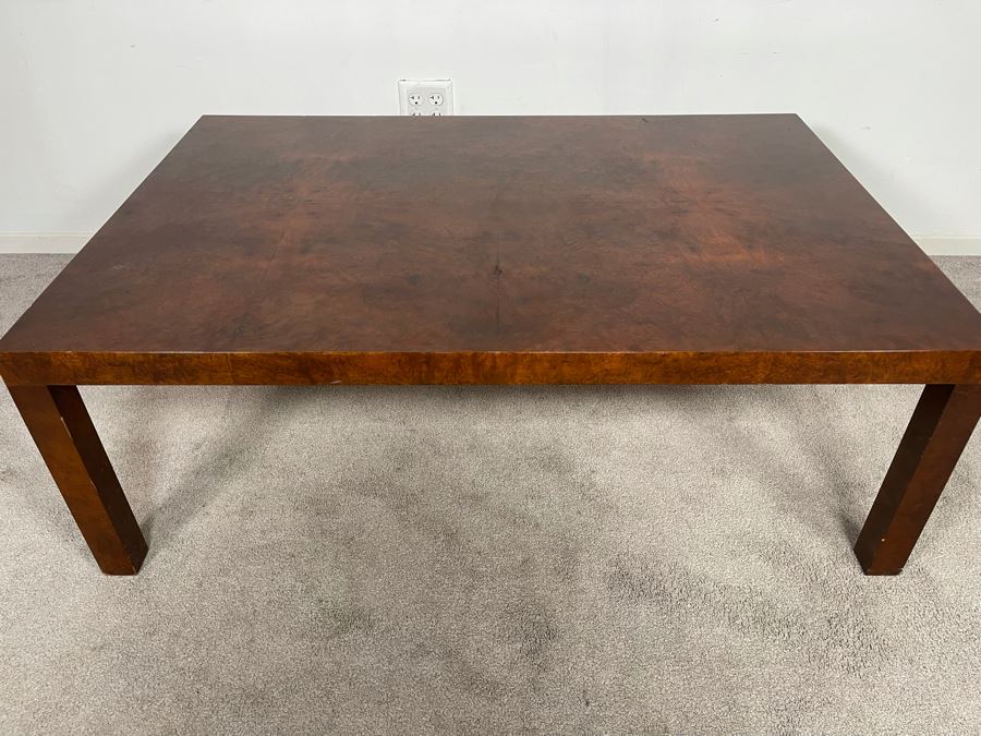 Milo Baughman For Directional Coffee Table Burl Wood 48W X 32D X 17H [Photo 4]