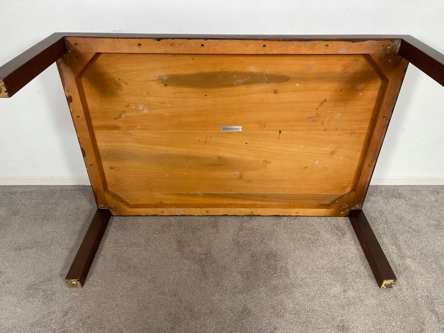 Milo Baughman For Directional Coffee Table Burl Wood 48W X 32D X 17H [Photo 13]