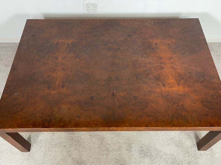 Milo Baughman For Directional Coffee Table Burl Wood 48W X 32D X 17H [Photo 2]