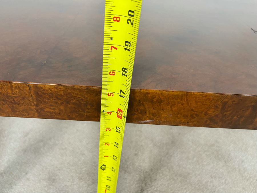 Milo Baughman For Directional Coffee Table Burl Wood 48W X 32D X 17H [Photo 18]