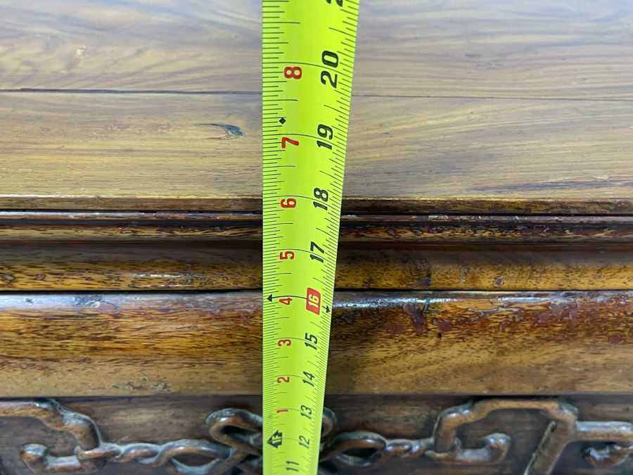 Old Chinese Hand Carved Wooden Coffee Table 38W X 38D X 18H [Photo 20]