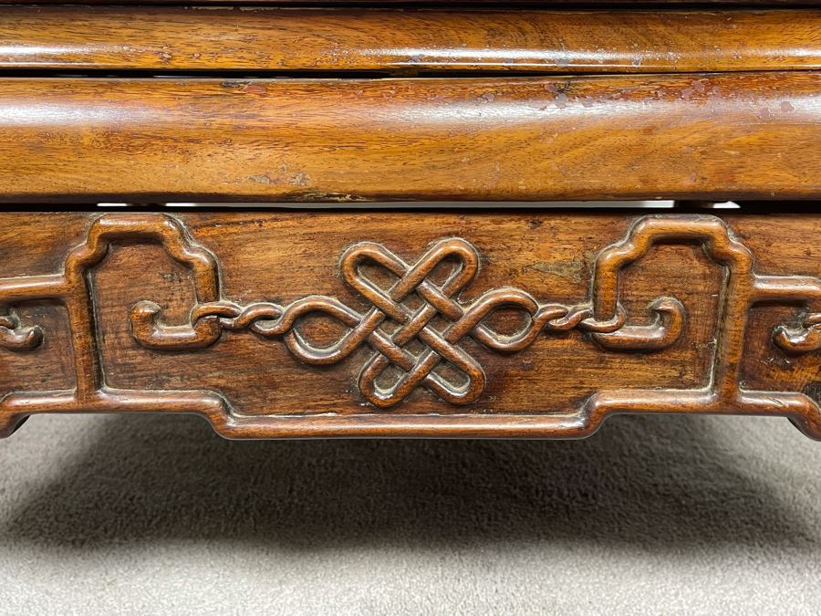 Old Chinese Hand Carved Wooden Coffee Table 38W X 38D X 18H [Photo 8]