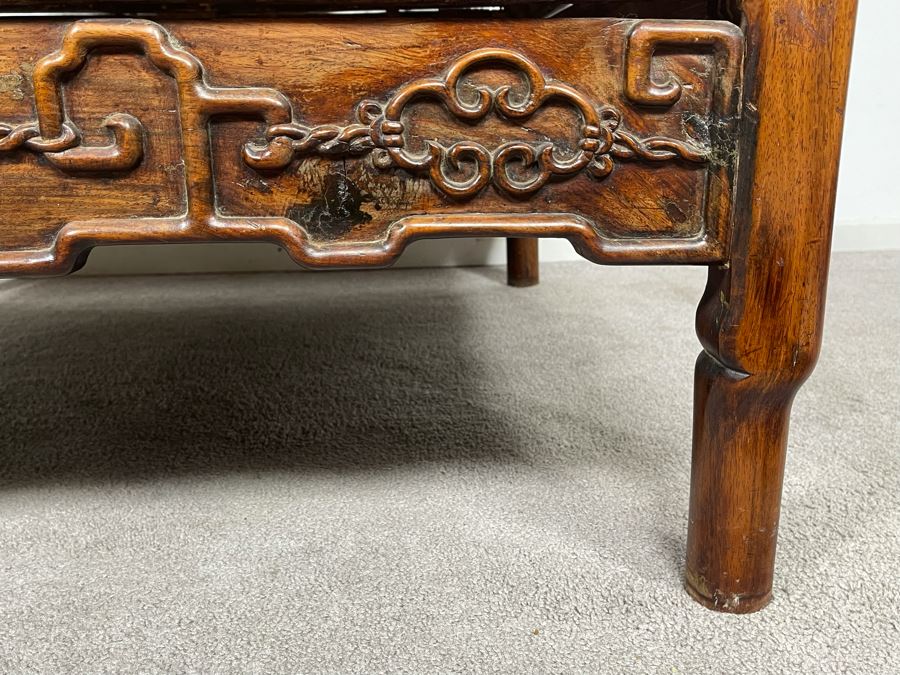 Old Chinese Hand Carved Wooden Coffee Table 38W X 38D X 18H [Photo 10]