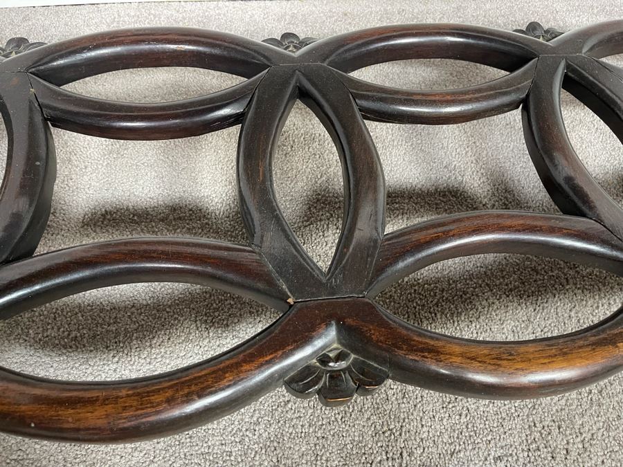 Antique Chinese Rosewood Hand Carved Desk Console Table With 3 Drawers 49.5W X 21.5D X 34H [Photo 22]