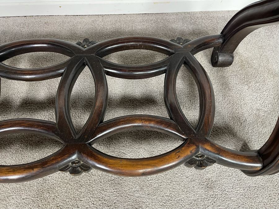 Antique Chinese Rosewood Hand Carved Desk Console Table With 3 Drawers 49.5W X 21.5D X 34H [Photo 14]