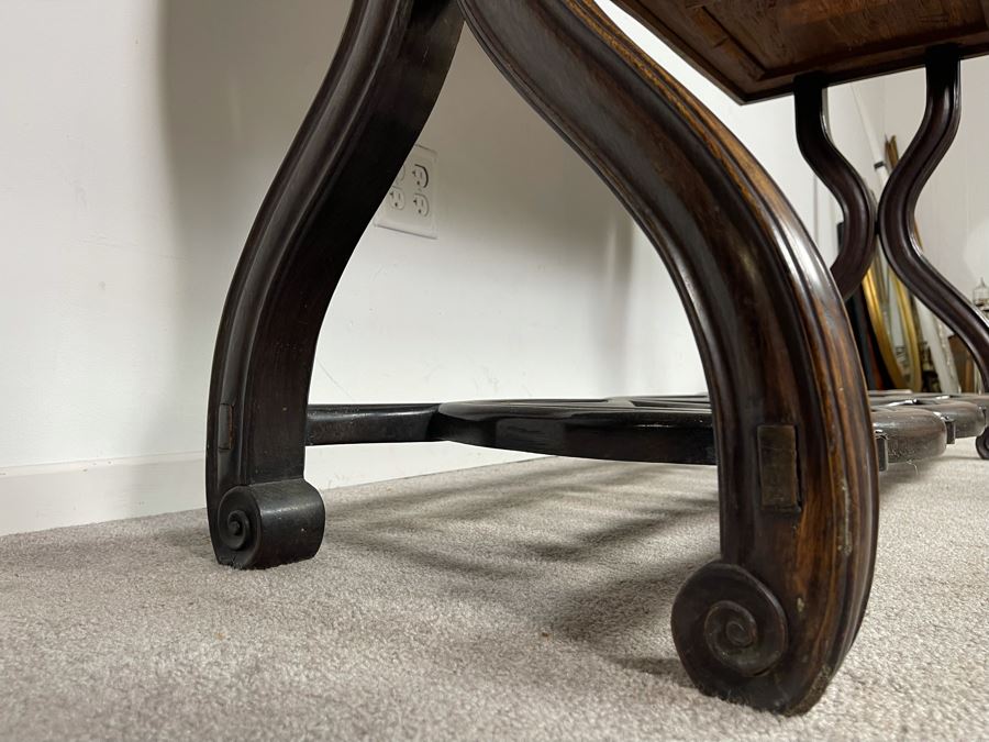 Antique Chinese Rosewood Hand Carved Desk Console Table With 3 Drawers 49.5W X 21.5D X 34H [Photo 23]