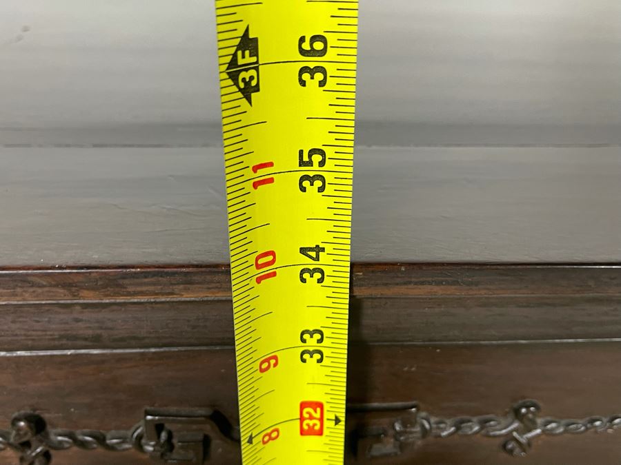 Antique Chinese Rosewood Hand Carved Desk Console Table With 3 Drawers 49.5W X 21.5D X 34H [Photo 34]