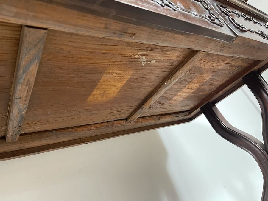 Antique Chinese Rosewood Hand Carved Desk Console Table With 3 Drawers 49.5W X 21.5D X 34H [Photo 20]