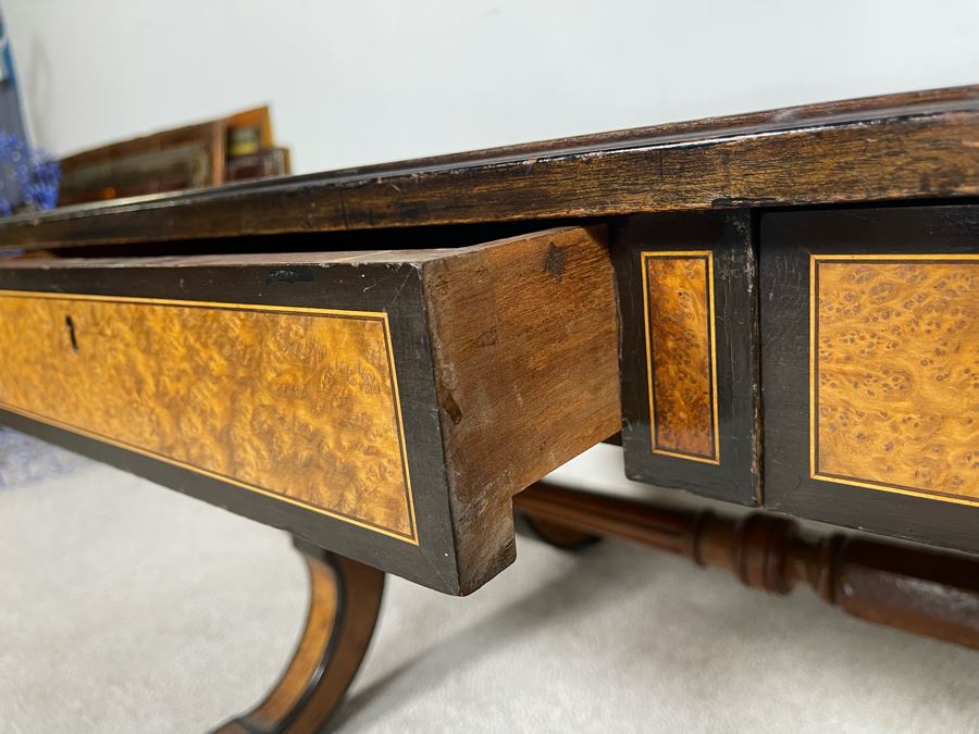 Reproduction Biedermeier Style Writing Table Coffee Table 48W X 25D X 19H [Photo 11]